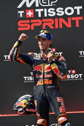 MOTO - MOTO GP - HUNGARY GRAND PRIX 2026 ACOSTA Pedro (spa), Red Bull KTM Factory Racing, KTM RC16, portrait celebrates his second place of the Sprint race during the 2026 MotoGP Grand Prix of Hungary , on Balaton Park circuit, from June 5 to 7, in Hungary - Balaton ParkHungary  Copyright: xGIGIxSOLDANOx