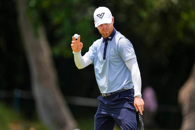 June 6, 2026, Cadiz, Cadiz, SPAIN: Scott Vicent of Hyfliers GC team gestures during day three of the LIV Golf Andalucia at Golf Club Royal of Valderrama on June 6, 2026 in Cadiz, Spain. LIV Golf Andalucia 2026 - Day Three  - ZUMAa181 20260606_zaa_a181_022 Copyright: xJoaquoÂ­NxCorcherox