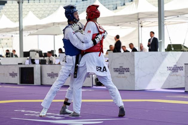 CONTACT - Taekwondo - World Taekwondo Rome Grand Prix 2026 Photo by IPA ABACAPRESS.COM85394325 - W.H. Jung (Korea) vs E. Pontese (Brazil) -68kg, Roma World Taekwondo Grand Prix 2026 during World Taekwondo Roma Grand Prix 2026, Taekwondo match in Rome, Italy, June 06 2026 Roma Italy  Copyright: xIPAxSport ABACAx
