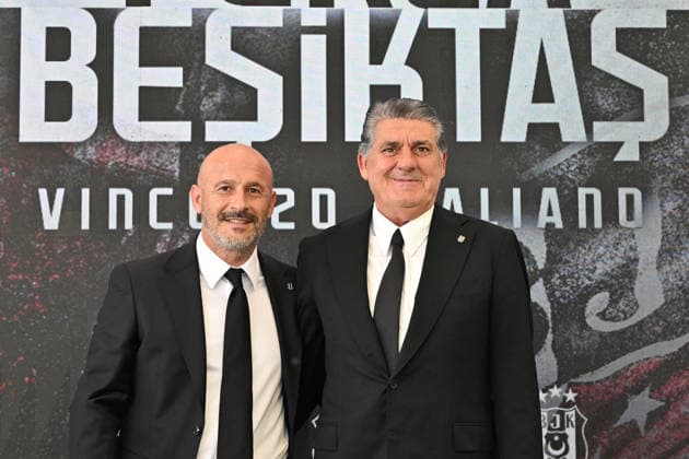 Signing ceremony of new head coach of Besiktas Vincenzo Italiano ISTANBUL, TURKIYE - JUNE 06: Besiktas Chairman Serdal Adali and new head coach of Besiktas Vincenzo Italiano attend signing ceremony at BJK Nevzat Demir Facilities in Istanbul, Turkiye on June 06, 2026. Isa Terli Anadolu Istanbul Turkey. Editorial use only. Please get in touch for any other usage.  Copyright: x2026xAnadoluxIsaxTerlix