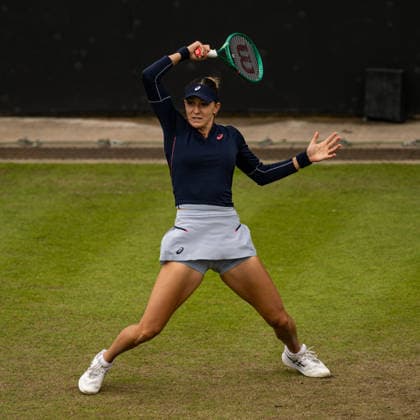 RECORD DATE NOT STATED 6th June 2026; The Edgbaston Priory Club, Birmingham, Midlands, England; 2026 Lexus Birmingham Open Tennis, Day Eight; Rebeka Masarova (SUI) plays a forehand in her semi final match against Alexandra Eala (PHI) GodfreyxPitt