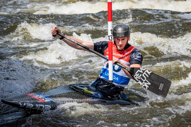 2026 ICF Canoe Slalom World Cup in Prague, Czech Republic, on June 6, 2026. Men s C1 qualification. Marko Mirgorodsky from Slovakia. (CTKxPhoto VitxSimanek) CTKPhotoP2026060603852  CTKPhotoP2026060603852