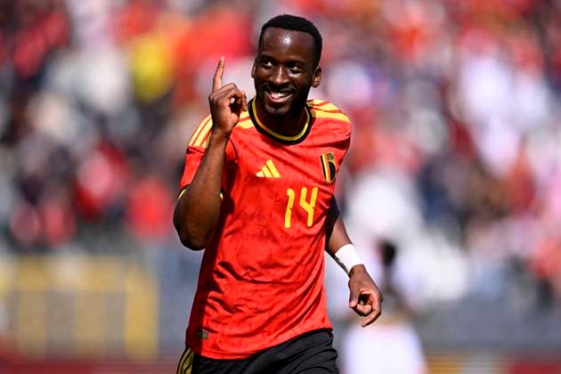 Belgium v Tunisia UEFA International Friendly, Länderspiel, Nationalmannschaft Game BRUSSELS, BELGIUM - JUNE 06 : Lukebakio Dodi forward of Belgium celebrates after scoring a goal to make it 4-0 during the pre-World Cup international friendly game match between Belgium and Tunisia in preparation of the FIFA 2026 World Cup Football Championship on June 6, 2026 in Brussels, Belgium, 06 06 2026 Brussels Belgium  Copyright: xTomasxSiskx