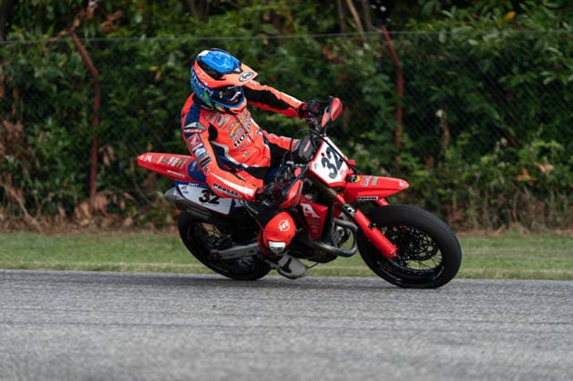 IPA85395682 - Sammartin Elia (ITA) - Honda - BRT Factory Team during FIM Supermoto World Championship, WM, Weltmeisterschaft 2026 - Grand Prix of Piemonte, Supermoto race in Busca, Italy, June 06 2026  Copyright: xSilvanoxMarcoxCesario IPAxSportx xx 85395682