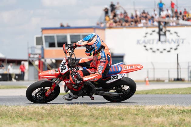 IPA85395683 - Sammartin Elia (ITA) - Honda - BRT Factory Team during FIM Supermoto World Championship, WM, Weltmeisterschaft 2026 - Grand Prix of Piemonte, Supermoto race in Busca, Italy, June 06 2026  Copyright: xSilvanoxMarcoxCesario IPAxSportx xx 85395683