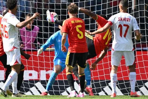 Belgium v Tunisia UEFA International Friendly, Länderspiel, Nationalmannschaft Game BRUSSELS, BELGIUM - JUNE 06 : Lukebakio Dodi forward of Belgium scores a goal during the pre-World Cup international friendly game match between Belgium and Tunisia in preparation of the FIFA 2026 World Cup Football Championship on June 6, 2026 in Brussels, Belgium, 06 06 2026 Brussels Belgium  Copyright: xNicoxVereeckenx