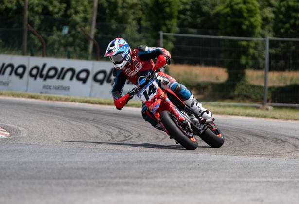 IPA85395648 - Karlsson Carl (SWE) - Honda - Tuning motor racing, Motorsport during FIM Supermoto World Championship, WM, Weltmeisterschaft 2026 - Grand Prix of Piemonte, Supermoto race in Busca, Italy, June 06 2026  Copyright: xSilvanoxMarcoxCesario IPAxSportx xx 85395648