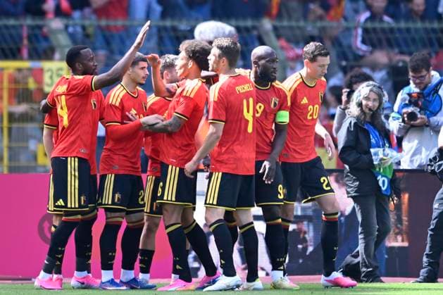 Belgium v Tunisia UEFA International Friendly, Länderspiel, Nationalmannschaft Game BRUSSELS, BELGIUM - JUNE 06 : Lukebakio Dodi forward of Belgium celebrates scoring a goal during the pre-World Cup international friendly game match between Belgium and Tunisia in preparation of the FIFA 2026 World Cup Football Championship on June 6, 2026 in Brussels, Belgium, 06 06 2026 Brussels Belgium  Copyright: xNicoxVereeckenx