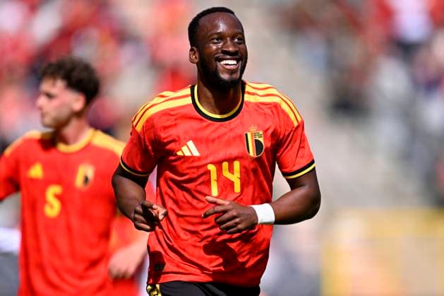Belgium v Tunisia UEFA International Friendly, Länderspiel, Nationalmannschaft Game BRUSSELS, BELGIUM - JUNE 06 : Lukebakio Dodi forward of Belgium celebrates after scoring a goal to make it 4-0 during the pre-World Cup international friendly game match between Belgium and Tunisia in preparation of the FIFA 2026 World Cup Football Championship on June 6, 2026 in Brussels, Belgium, 06 06 2026 Brussels Belgium  Copyright: xTomasxSiskx