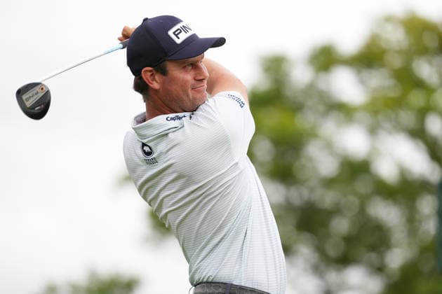 DUBLIN, OH - JUNE 06: Harris English of the United States plays his shot from the first tee during third round of the Memorial Tournament on June 06, 2026 at the Muirfield Village Golf Club in Dublin, Ohio. (Photo by Jason Mowry Icon Sportswire) GOLF: JUN 06 PGA, Golf Herren the Memorial Tournament presented by Workday EDITORIAL USE ONLY Icon260606004
