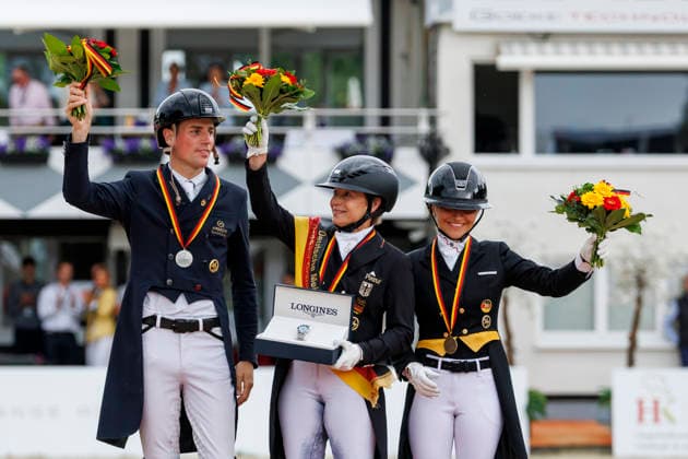BALVE - LONGINES Balve Optimum 2026, BALVE - LONGINES Balve Optimum 2026 WERTH Isabell (GER), WANDRES Frederic (GER), SCHUERMANN Charlott-Maria (GER) Meisterehrung Deutsche Meisterschaften Dressur Grand Prix Special 2026 Dressurprüfung Kl.S