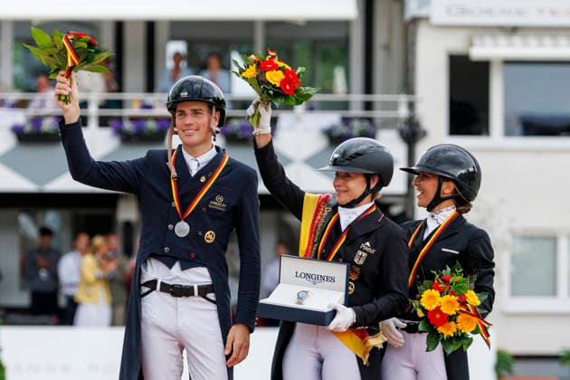 BALVE - LONGINES Balve Optimum 2026, BALVE - LONGINES Balve Optimum 2026 WERTH Isabell (GER), WANDRES Frederic (GER), SCHUERMANN Charlott-Maria (GER) Meisterehrung Deutsche Meisterschaften Dressur Grand Prix Special 2026 Dressurprüfung Kl.S