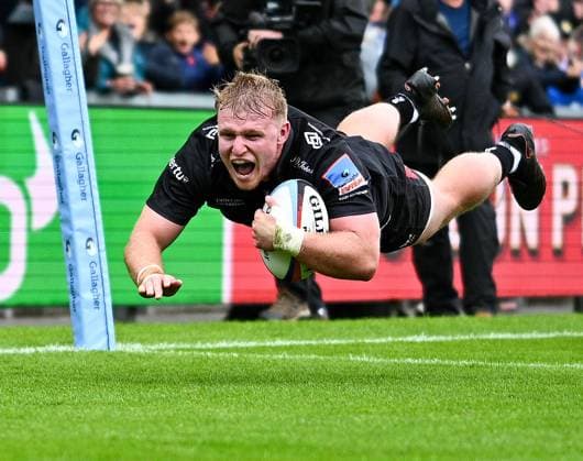 Max Norey scores a Try for Exeter Chiefs Exeter Chiefs v Saracens, Rugby Union, Gallagher Prem, Sandy Park, Exeter, UK - 6 06 2026  Copyright: xTrump WiredxPhotos Shutterstockx 16914914p