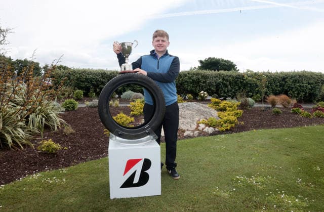 REPRO FREE *PRESS RELEASE NO REPRODUCTION FEE* EDITORIAL USE ONLY Connacht Men s Open Stroke Play Championship, Galway Golf Club, Galway 6 6 2026 David Kitt celebrates with the trophy David Kitt celebrates with the trophy 6 6 2026  Copyright: x INPHO TomxMaherx ISS_3814