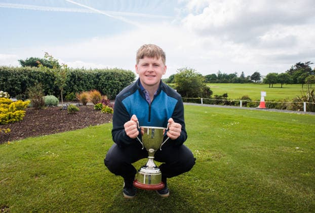 REPRO FREE *PRESS RELEASE NO REPRODUCTION FEE* EDITORIAL USE ONLY Connacht Men s Open Stroke Play Championship, Galway Golf Club, Galway 6 6 2026 David Kitt celebrates with the trophy David Kitt celebrates with the trophy 6 6 2026  Copyright: x INPHO TomxMaherx ISS_3821