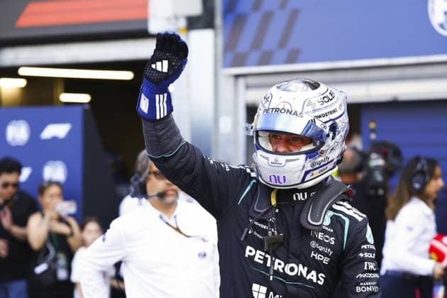 MONACO - Kimi Antonelli (Mercedes) celebrates the victory after qualifying at the Circuit de Monaco ahead of the Monaco Grand Prix. SEM VAN DER WAL ANP xVIxANPxSportx xxANPxIVx 560285381 originalFilename: 560285381.jpg
