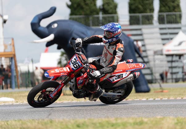 Motori - Supermoto - FIM Supermoto World Championship, WM, Weltmeisterschaft 2026 - Grand Prix of Piedmont Photo by IPA ABACAPRESS.COM85395681 - Viola Melvin (FRA) - Honda - Gazza Racing during FIM Supermoto World Championship 2026 - Grand Prix of Piemonte, Supermoto race in Busca, Italy, June 06 2026 Busca Italy  Copyright: xIPAxSport ABACAx