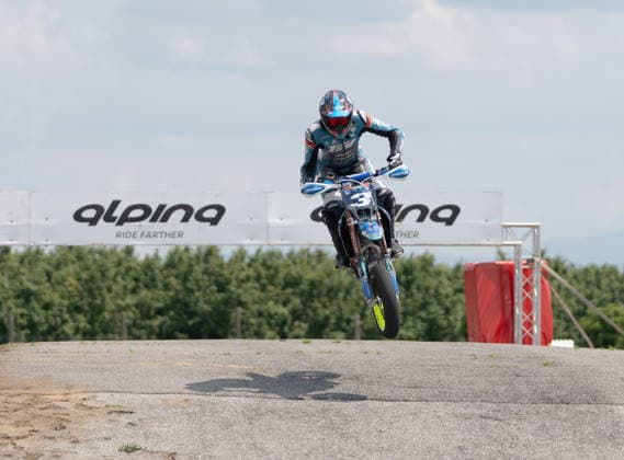 Motori - Supermoto - FIM Supermoto World Championship, WM, Weltmeisterschaft 2026 - Grand Prix of Piedmont Photo by IPA ABACAPRESS.COM85395668 - Bonnal Steve (FRA) - TM - TVS Racing during FIM Supermoto World Championship 2026 - Grand Prix of Piemonte, Supermoto race in Busca, Italy, June 06 2026 Busca Italy  Copyright: xIPAxSport ABACAx