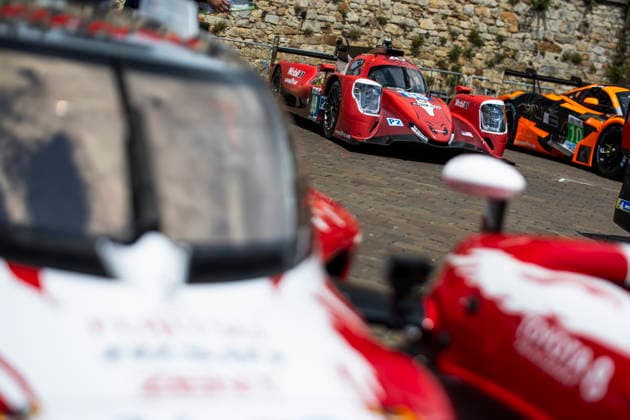 24 HEURES DU MANS 2026 - CITY CENTRE PARADE 99 HYETT PJ (usa), ALLEN James (aus), CAMERON Dane (usa), AO by TF, Oreca 07 Gibson 99, Rockie the Pegasus, LMP2 Pro-AM, portrait during the City Center Parade of the 24 Hours of Le Mans 2026, 3rd round of the 2026 FIA World Endurance Championship, on June 6, 2026 in Le Mans, France - Le MansFrance Copyright: xJULIENxDELFOSSEx