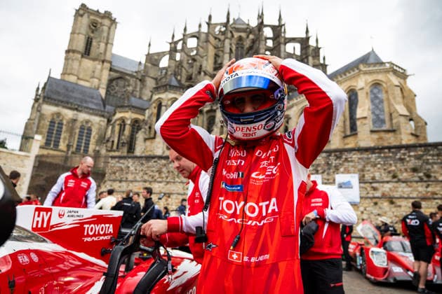 24 HEURES DU MANS 2026 - CITY CENTRE PARADE BUEMI SÃ bastien (swi), Toyota Racing, Toyota TR010 Hybrid 08, Hypercar, portrait during the City Center Parade of the 24 Hours of Le Mans 2026, 3rd round of the 2026 FIA World Endurance Championship, on June 6, 2026 in Le Mans, France - Le MansFrance  Copyright: xJULIENxDELFOSSEx