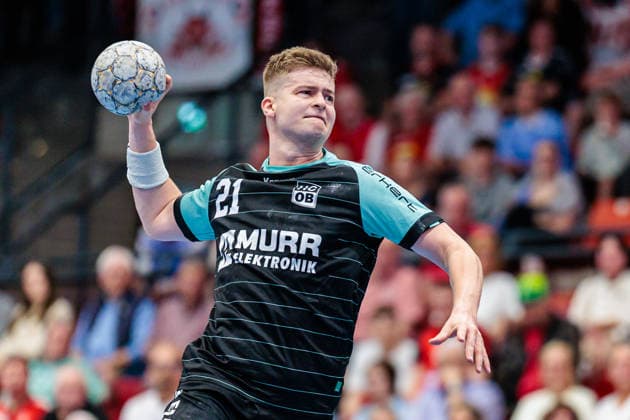 Martin Schmiedt (HC Oppenweiler Backnang, 21) im Torwurf GER, TuS N-Luebbecke vs. HC Oppenweiler Backnang, Handball, 2. Bundesliga, 34. Spieltag, Spielzeit 2025 2026, 06.06.2026 GER, TuS N-Luebbecke vs. HC Oppenweiler Backnang, Handball, 2. Bundesliga, 34. Spieltag, Spielzeit 2025 2026, 06.06.2026 Luebbecke Copyright: xEibner-Pressefoto JanxRollingerx EP_JSK
