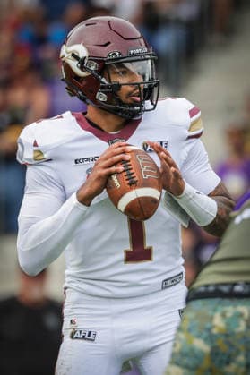 AMERICAN FOOTBALL - AFLE, Vikings vs Fire VIENNA,AUSTRIA,06.JUN.26 - AMERICAN FOOTBALL - AFLE, American Football League Europe, Vienna Vikings vs Rhein Fire. Image shows Kenji Bahar (Rhein Fire).  GEPAxpictures xDavidxBitzan