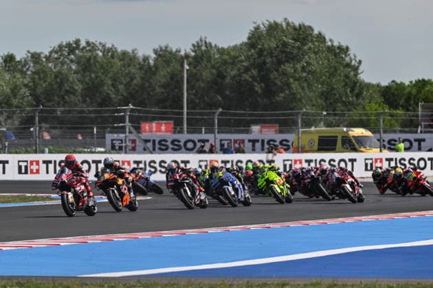 MOTO - MOTO GP - HUNGARY GRAND PRIX 2026 Start sprint race 93 MARQUEZ Marc (spa), Ducati Lenovo Team, Ducati Desmosedici GP26, action 37 ACOSTA Pedro (spa), Red Bull KTM Factory Racing, KTM RC16, action 72 BEZZECCHI Marco (ita), Aprilia Racing, Aprilia RS-GP26, action during the 2026 MotoGP Grand Prix of Hungary , on Balaton Park circuit, from June 5 to 7, in Hungary - Balaton ParkHungary  Copyright: xGIGIxSOLDANOx