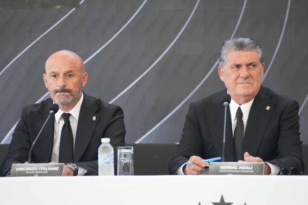 ISTANBUL, June 6, 2026 Besiktas President Serdar Adali and Italian head coach Vincenzo Italiano (pictured) signed a two-year contract in Istanbul on June 6, 2026, officially appointing Italiano as Besiktas s new manager. ( Photo by Seskimphoto ) Istanbul Turkey Istanbul Turkey Copyright: xSeskimphotox Vincenzo_Italiano_060626 (19)