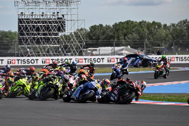 MOTO - MOTO GP - HUNGARY GRAND PRIX 2026 72 BEZZECCHI Marco (ita), Aprilia Racing, Aprilia RS-GP26, action 54 ALDEGUER Fermin (spa), BK8 Gresini Racing MotoGP, Ducati Desmosedici GP25, action during the 2026 MotoGP Grand Prix of Hungary , on Balaton Park circuit, from June 5 to 7, in Hungary - Balaton ParkHungary  Copyright: xGIGIxSOLDANOx