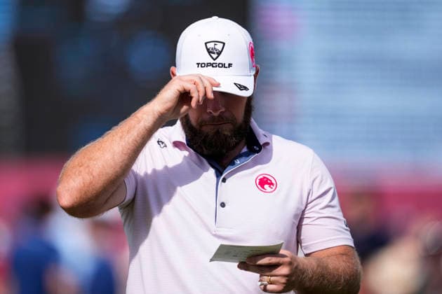 June 6, 2026, Cadiz, Cadiz, SPAIN: Tyrrell Hatton of Legion XIII team gestures during day three of the LIV Golf Andalucia at Golf Club Royal of Valderrama on June 6, 2026 in Cadiz, Spain. Cadiz SPAIN - ZUMAa181 20260606_zaa_a181_041 Copyright: xJoaquoÂ­NxCorcherox