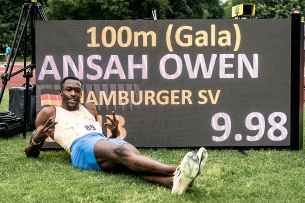 Owen Ansah (Hamburger SV, 89, 100m Maenner), GER, Leichtathletik, Athletics, Sparkassen Gala, Regensburg, 06.06.2026, GER, Leichtathletik, Athletics, Sparkassen Gala, Regensburg, 06.06.2026 Regensburg Copyright: xStefanxMayerx EP_SMR