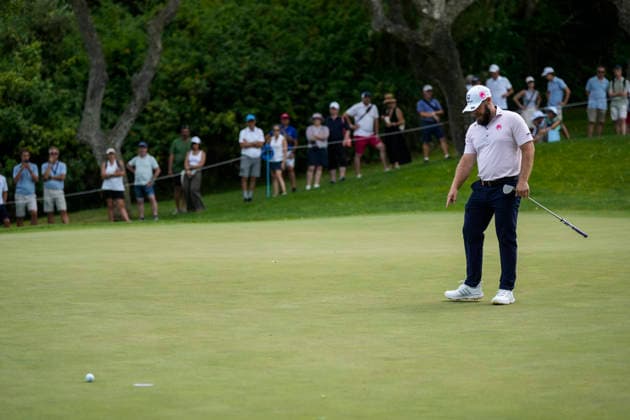 June 6, 2026, Cadiz, Cadiz, SPAIN: Tyrrell Hatton of Legion XIII team gestures during day three of the LIV Golf Andalucia at Golf Club Royal of Valderrama on June 6, 2026 in Cadiz, Spain. LIV Golf Andalucia 2026 - Day Three  - ZUMAa181 20260606_zaa_a181_048 Copyright: xJoaquoÂ­NxCorcherox
