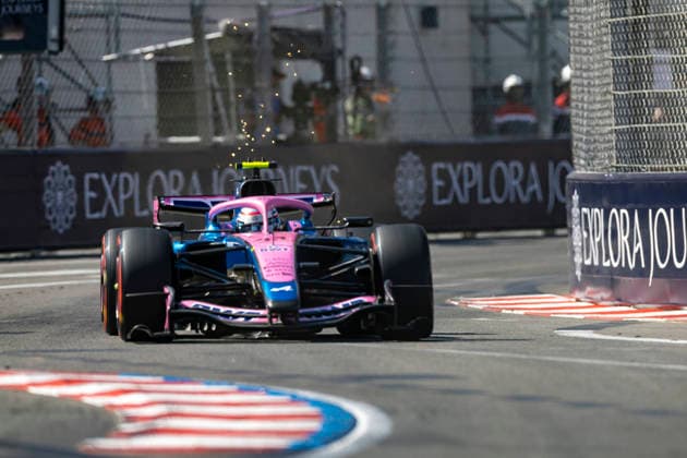 RECORD DATE NOT STATED 6th June 2026: Circuit de Monaco, Monaco: Formula One Monaco Grand Prix, Qualifying Day; Sparks fly from Franco Colapinto in his BWT Alpine F1 Team Alpine-Mercedes A526 Mercedes-AMG F1 M17 during qualifying TimxWilliams