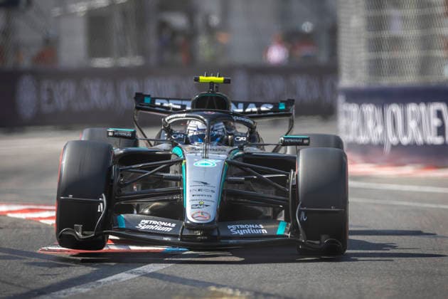 RECORD DATE NOT STATED 6th June 2026: Circuit de Monaco, Monaco: Formula One Monaco Grand Prix, Qualifying Day; George Russell in his Mercedes-AMG Petronas F1 Team Mercedes F1 W17 Mercedes-AMG F1 M17 during qualifying TimxWilliams