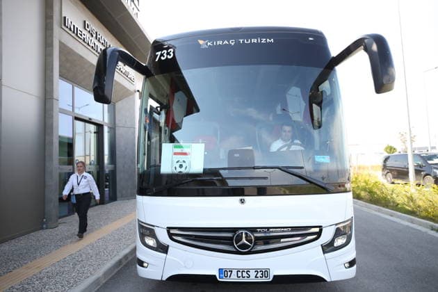 Iran National Football Team departs Antalya for 2026 FIFA World Cup, WM, Weltmeisterschaft, Fussball after training camp ANTALYA, TURKIYE - JUNE 6: Iranian national soccer team passes through the CIP Terminal at Antalya Airport before departing for Tijuana, Mexico as part of its preparations for the 2026 FIFA World Cup after completing its training camp in Antalya, Turkiye on June 6, 2026. Fatih Hepokur Anadolu Antalya Turkey. Editorial use only. Please get in touch for any other usage.  Copyright: x2026xAnadoluxFatihxHepokurx