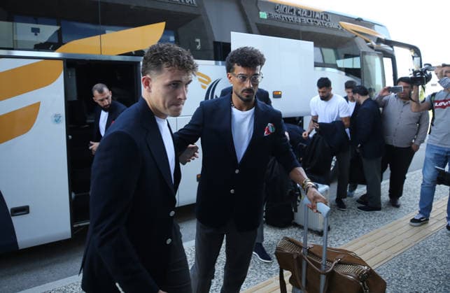 Iran National Football Team departs Antalya for 2026 FIFA World Cup, WM, Weltmeisterschaft, Fussball after training camp ANTALYA, TURKIYE - JUNE 6: Ramin Rezaeian and Said Ezatolahi of Iran arrive CIP Terminal at Antalya Airport before departing for Tijuana, Mexico as part of Iranian national soccer team s preparations for the 2026 FIFA World Cup after completing its training camp in Antalya, Turkiye on June 6, 2026. <!--TgQPHd --><!--TgQPHd --> Fatih Hepokur Anadolu Antalya Turkey. Editorial use only. Please get in touch for any other usage.  Copyright: x2026xAnadoluxFatihxHepokurx