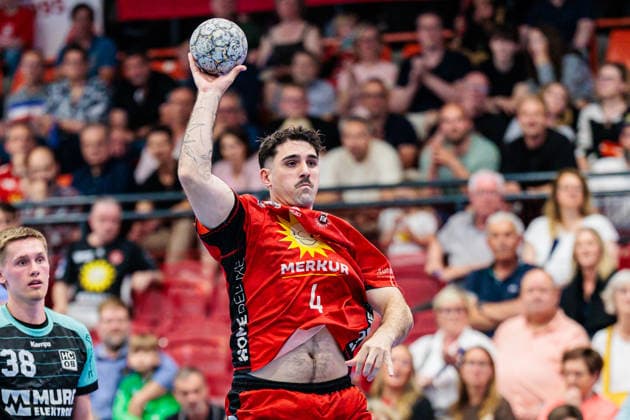 Max Santos (TuS N-Luebbecke, 04) im Torwurf GER, TuS N-Luebbecke vs. HC Oppenweiler Backnang, Handball, 2. Bundesliga, 34. Spieltag, Spielzeit 2025 2026, 06.06.2026 GER, TuS N-Luebbecke vs. HC Oppenweiler Backnang, Handball, 2. Bundesliga, 34. Spieltag, Spielzeit 2025 2026, 06.06.2026 Luebbecke Copyright: xEibner-Pressefoto JanxRollingerx EP_JSK