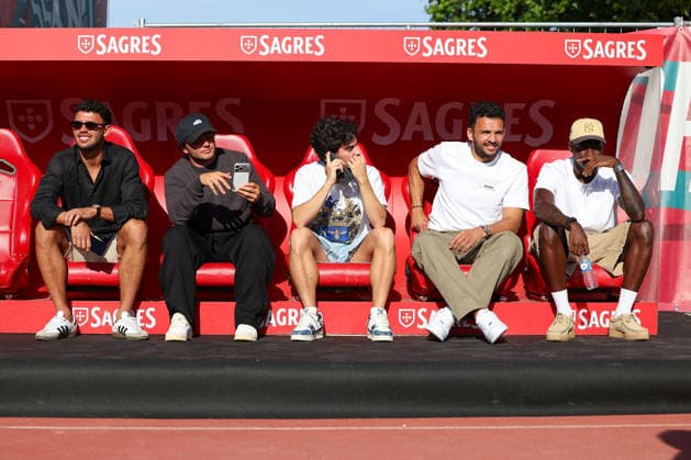 Matheus, Joao Neves Vitinha, Goncalo Ramos and Nuno Mendes during the International Friendly, Länderspiel, Nationalmannschaft match between Portugal and Chile at Estadio Nacional do Jamor on June 6, 2026, in Oeiras, Portugal. The match serves as preparation for the 2026 FIFA World Cup, WM, Weltmeisterschaft, Fussball in the United States. Copyright: JoaquimxFerreira