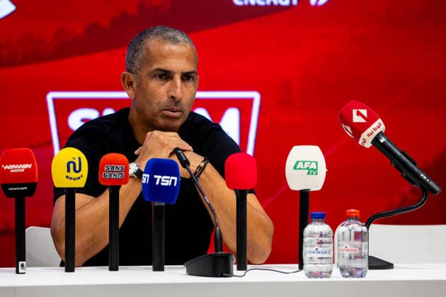 BRUSSELS, BELGIUM - JUNE 6: Tunisia head coach Sabri Lamouchi attends a press conference, PK, Pressekonferenz after the International Friendly, Länderspiel, Nationalmannschaft match between Belgium and Tunisia at King Baudouin Stadium on June 6, 2026 in Brussels, Belgium.  Copyright: xRenexNijhuis MBxMediax
