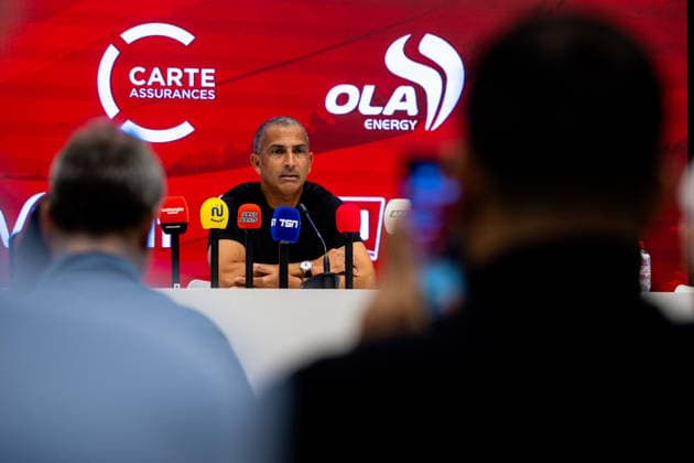 BRUSSELS, BELGIUM - JUNE 6: Tunisia head coach Sabri Lamouchi attends a press conference, PK, Pressekonferenz after the International Friendly, Länderspiel, Nationalmannschaft match between Belgium and Tunisia at King Baudouin Stadium on June 6, 2026 in Brussels, Belgium.  Copyright: xRenexNijhuis MBxMediax