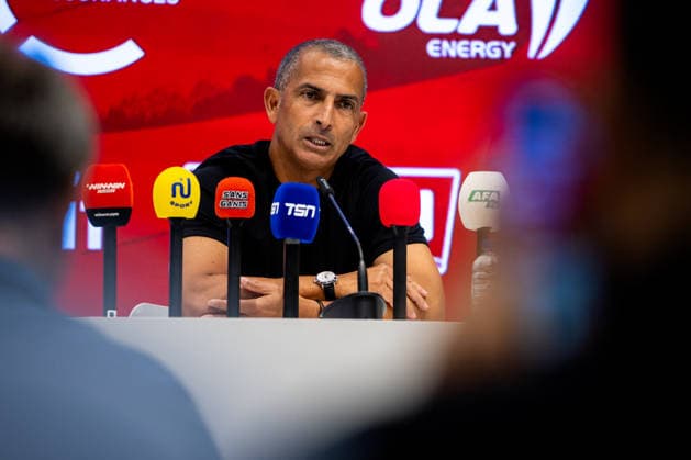 BRUSSELS, BELGIUM - JUNE 6: Tunisia head coach Sabri Lamouchi attends a press conference, PK, Pressekonferenz after the International Friendly, Länderspiel, Nationalmannschaft match between Belgium and Tunisia at King Baudouin Stadium on June 6, 2026 in Brussels, Belgium.  Copyright: xRenexNijhuis MBxMediax