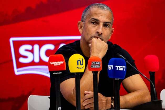 BRUSSELS, BELGIUM - JUNE 6: Tunisia head coach Sabri Lamouchi attends a press conference, PK, Pressekonferenz after the International Friendly, Länderspiel, Nationalmannschaft match between Belgium and Tunisia at King Baudouin Stadium on June 6, 2026 in Brussels, Belgium.  Copyright: xRenexNijhuis MBxMediax