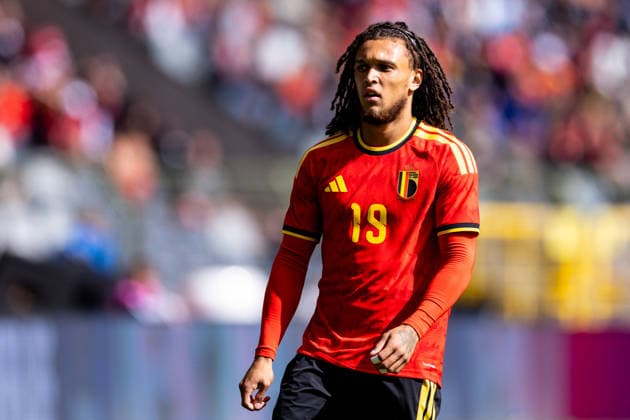 BRUSSELS, BELGIUM - JUNE 6: Diego Moreira of Belgium looks on during the International Friendly, Länderspiel, Nationalmannschaft match between Belgium and Tunisia at King Baudouin Stadium on June 6, 2026 in Brussels, Belgium.  Copyright: xRenexNijhuis MBxMediax