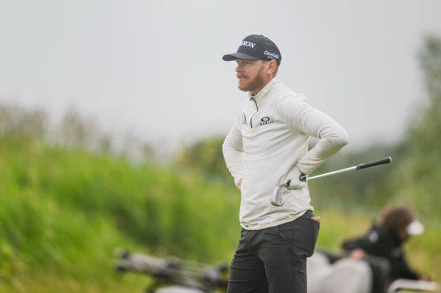 AMSTERDAM, NETHERLANDS - JUNE 06: Sebastian Söderberg of Sweden plays his second shot from the fairway of the 16th hole during the third round of the KLM Open at The International on June 6, 2026 in Amsterdam, Netherlands. Credit: Andy Astfalck NurPhoto Netherlands Copyright: xAndyxAstfalckx