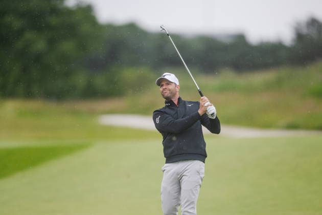 AMSTERDAM, NETHERLANDS - JUNE 06: Marcel Schneider of Germany plays his second shot from the fairway of the 16th hole during the third round of the KLM Open at The International on June 6, 2026 in Amsterdam, Netherlands. Credit: Andy Astfalck NurPhoto Netherlands Copyright: xAndyxAstfalckx