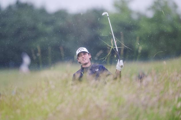AMSTERDAM, NETHERLANDS - JUNE 06: Renato Paratore of Italy plays his second shot from the fairway of the 16th hole during the third round of the KLM Open at The International on June 6, 2026 in Amsterdam, Netherlands. Credit: Andy Astfalck NurPhoto Netherlands Copyright: xAndyxAstfalckx