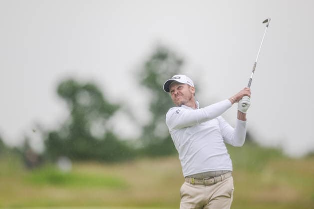 AMSTERDAM, NETHERLANDS - JUNE 06: Danny Willett of England plays his second shot from the fairway of the 16th hole during the third round of the KLM Open at The International on June 6, 2026 in Amsterdam, Netherlands. Credit: Andy Astfalck NurPhoto Netherlands Copyright: xAndyxAstfalckx