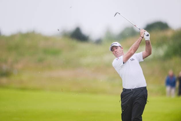 AMSTERDAM, NETHERLANDS - JUNE 06: Julien Guerrier of France plays his second shot from the fairway of the 16th hole during the third round of the KLM Open at The International on June 6, 2026 in Amsterdam, Netherlands. Credit: Andy Astfalck NurPhoto Netherlands Copyright: xAndyxAstfalckx