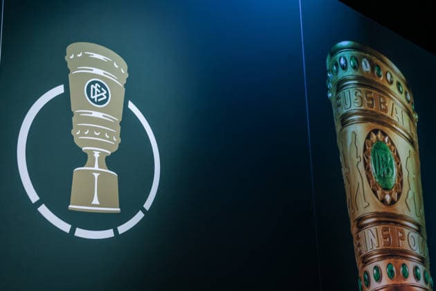 Fussball, DFB-Pokal Saison 2026 2027 DFB-Pokalauslosung zur 1.Runde 06.06.2026, Deutsches Fussballmuseum Das neue DFB Pokal Logo Dortmund Deutsches Fussballmuseum Nordrhein-Westfalen Deutschland