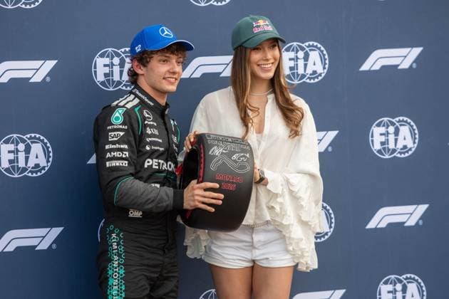 Andrea Kimi Antonelli 12, Mercedes-AMG Petronas F1 Team,Eileen Gu, Freestyle-Skifahrerin, Qualifying, Grosser Preis von Monaco, Motorsport, Herren, Formel 1, 06.06.2026 Monte Carlo Monaco MCO